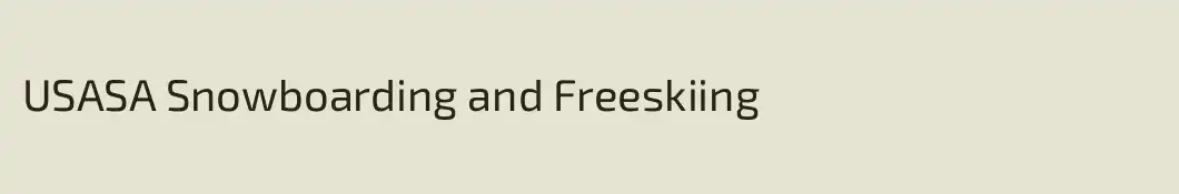 USASA Snowboarding and Freeskiing